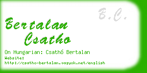 bertalan csatho business card